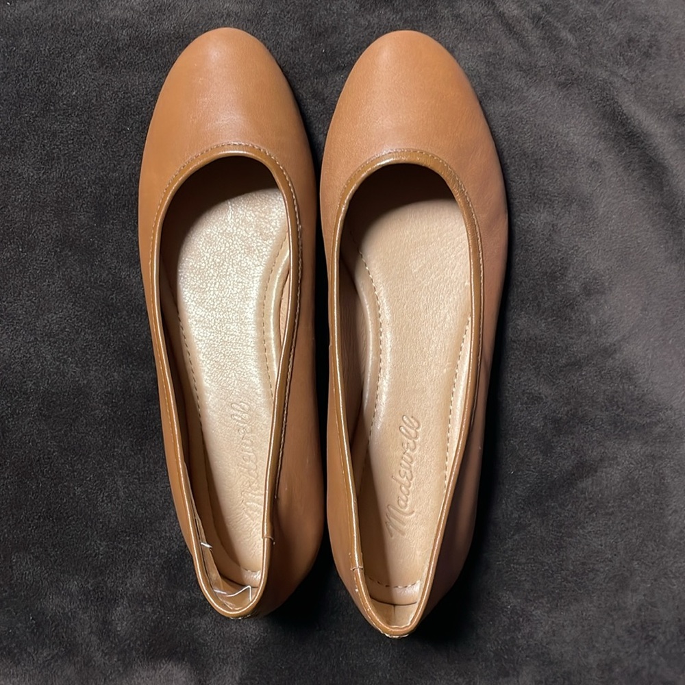 Madewell Tan Leather Ballet Flats - Picture 2 of 3